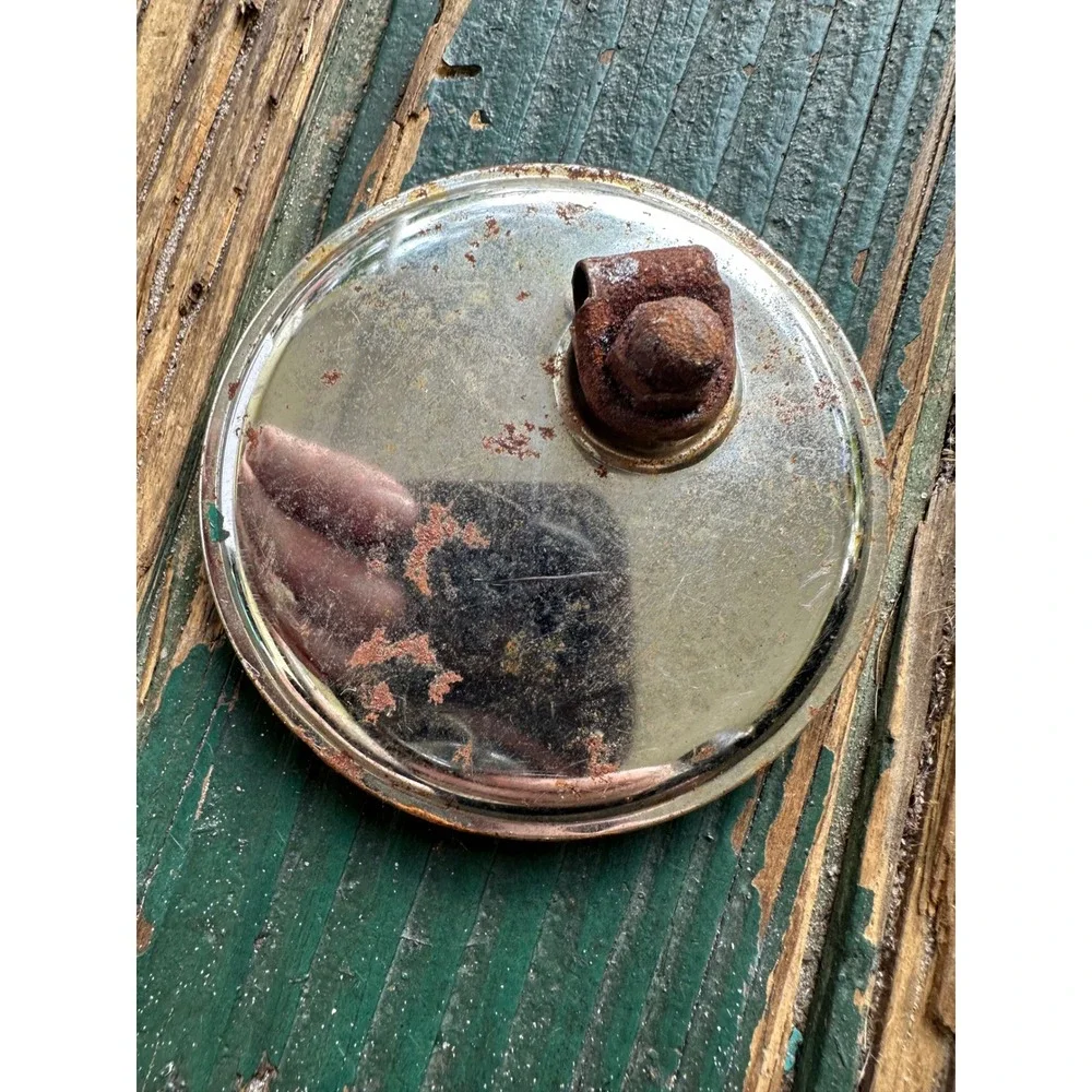 Vintage Chrome 3.75 Inch Convex Blind Spot Mirror Automotive Rat Rod Accessory